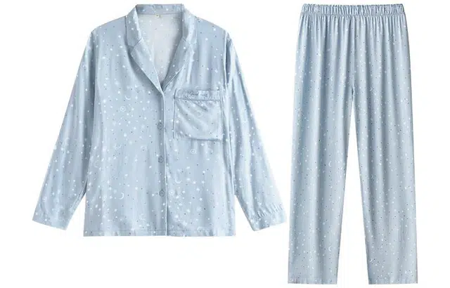 怡吾色 秋冬薄款家居服套装 星空印花睡衣 女款  送妈妈