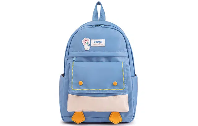 音魅 原创夏季新款日系可爱大学生初中大容量 书包背包双肩包 蓝色，紫色