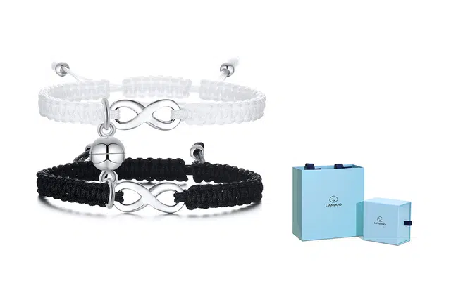 恋朵 情侣款手链一对价 潮流编织情侣手环爱意无穷大手链 磁铁相吸手链男女  #情侣款#怦然心动#甜蜜饰爱#