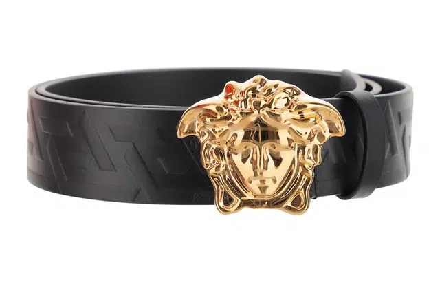 Versace Medusa Leather Belt Black 4cm