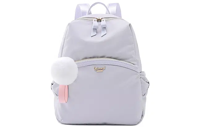 音魅 大容量百搭韩版休闲 尼龙 旅行包书包背包双肩包 中号 女款 灰色/卡其