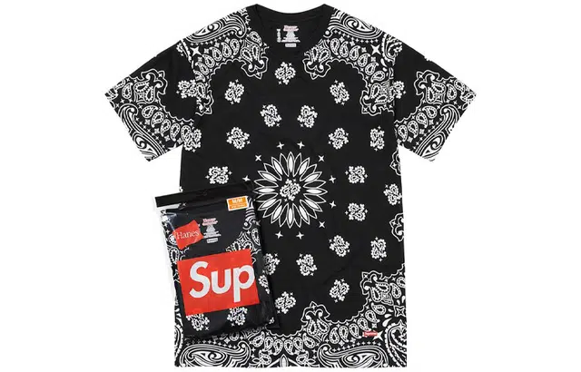 Supreme FW22 Week 1 x Hanes Bandana Tagless Tees T 2