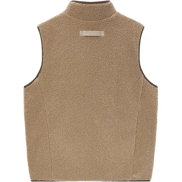 探路者 纯色抓绒保暖宽松拉链坎肩背心马甲 男女同款