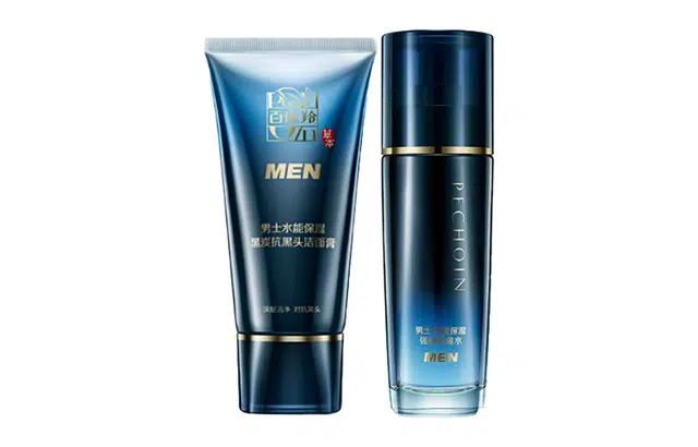 百雀羚 水能水乳精华洗面奶男士护肤套装 洁面膏+能量水+保湿乳    深度控油  补水保湿