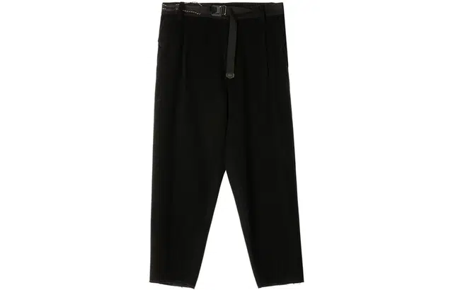 速写 纯色锥形后口袋九分休闲裤 男女同款 本黑