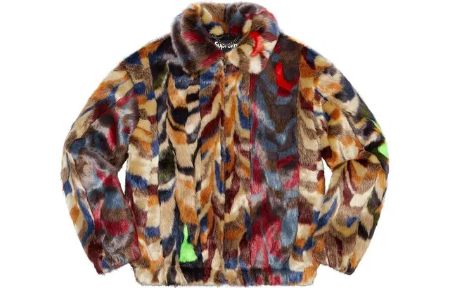 Supreme FW22 Week 6 Multicolor Faux Fur Bomber Jacket