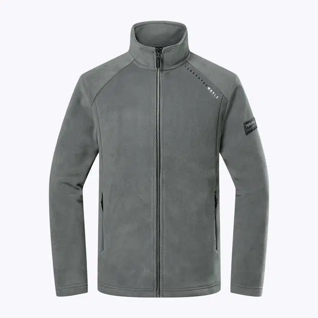 探路者 抓绒户外防风保暖摇粒绒夹克外套 男款