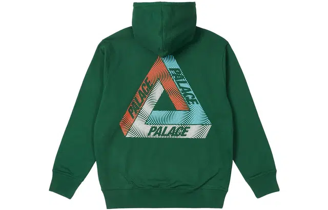 PALACE FW22 Swirl Tri-Ferg Hood Green Logo