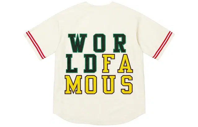 Supreme FW22 Week 7 Denim Baseball Jersey LogoVT
