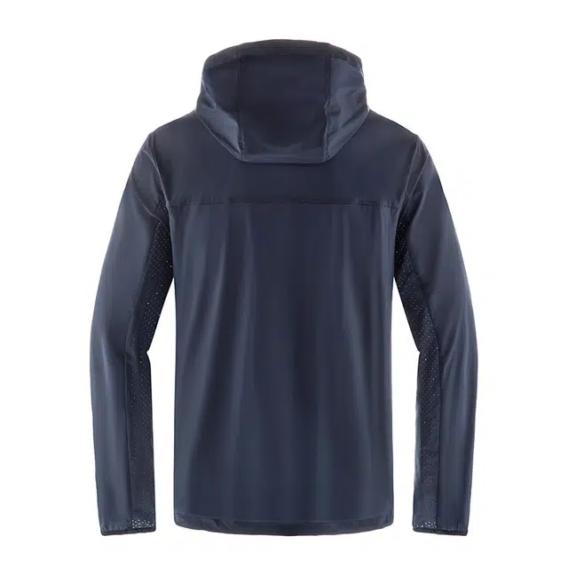 探路者 纯色胸口拉链轻薄透气防晒服 男款