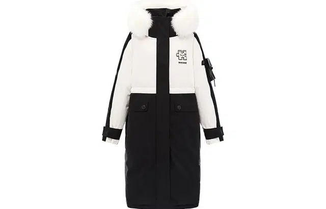 太平鸟 女装 连帽毛领派克服羽绒服 女款