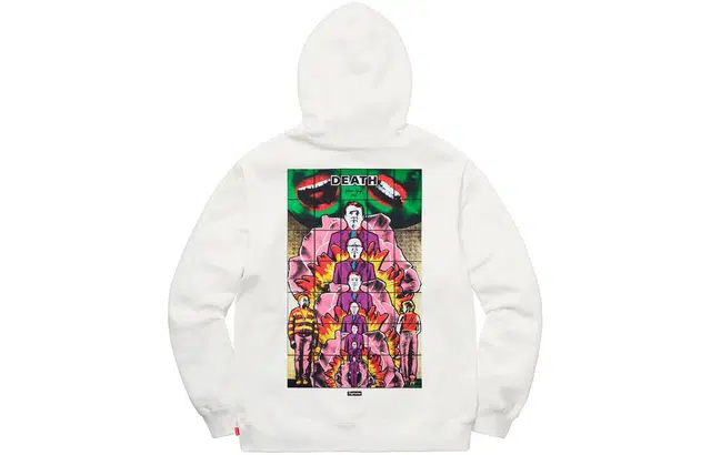 Supreme x Gilbert x George DEATH Hooded Sweatshirt White