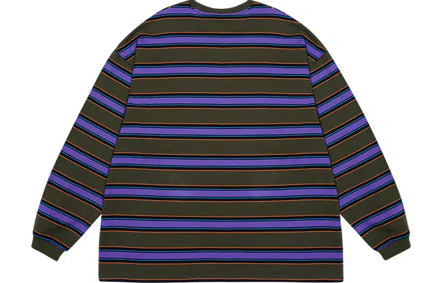 BEASTER Striped Crewneck Long Sleeve Tee