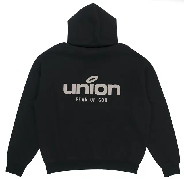 Fear of God Essentials x union la FW21 Vintage Hoodie Vintage Black Logo