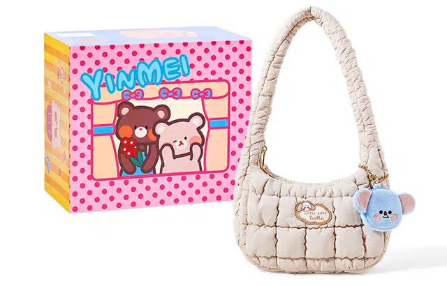 音魅 秋冬新款纯色休闲简约拉链开合马鞍包腋下包豆腐包羽绒手机包手提包单肩包 小号 女款 多色