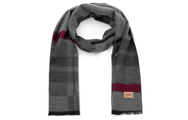 肯默秋冬羊毛长方格子围巾 时尚插色围脖 保暖抗寒 男女同款