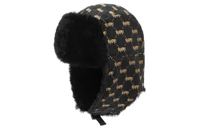 肯默秋冬满印保暖雷锋帽加绒加厚帽子 男女同款