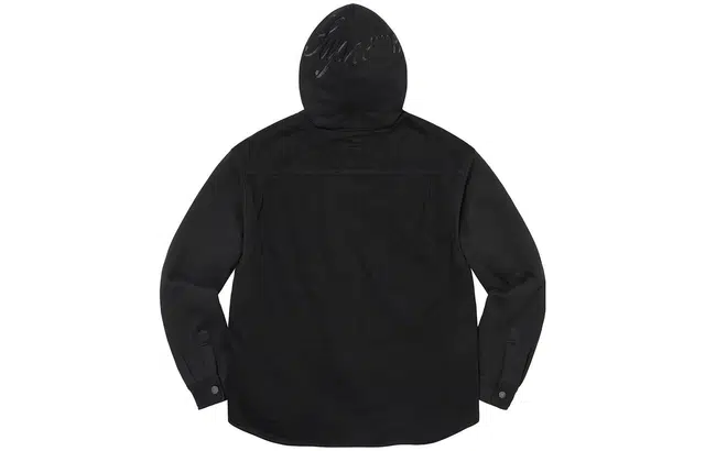 Supreme FW22 Week 12 Fleece Hooded Denim Shirt Logo