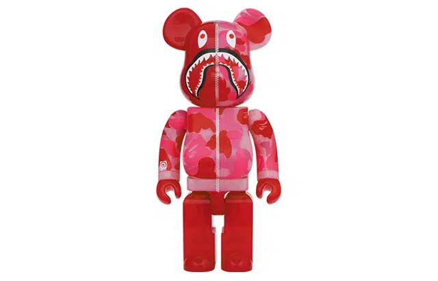 BE@RBRICK x BAPE Clear ABC Camo Shark 2020 Red