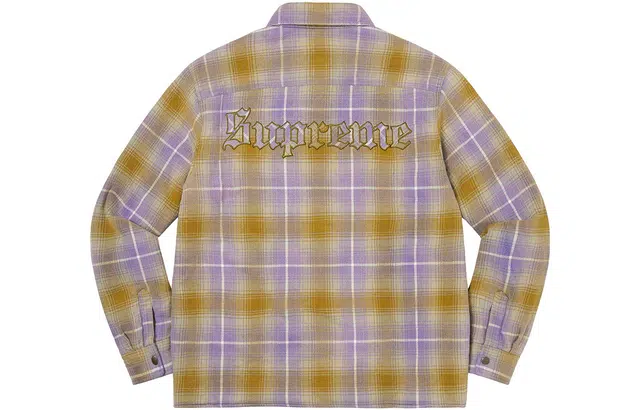 Supreme FW22 Week 13 Shearling Lined Flannel Shirt