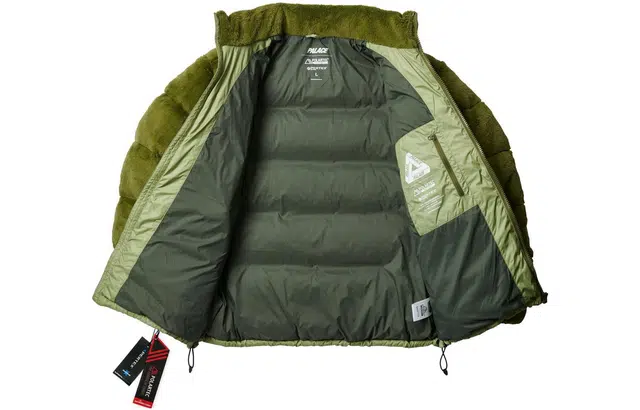 PALACE FW22 Polartec High Loft Puffa Olive Logo