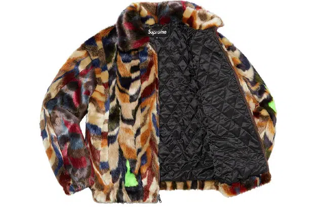 Supreme FW22 Week 6 Multicolor Faux Fur Bomber Jacket