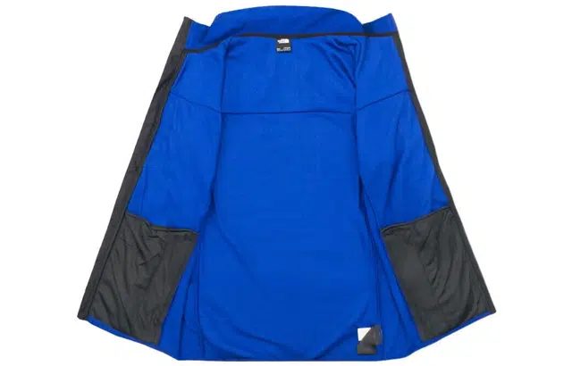 The North Face Logo Print Zip Jacket Blue