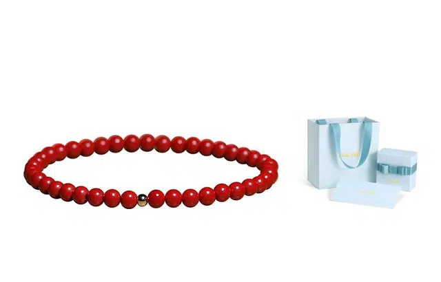 银千惠 朱砂系列 鸿运守护手串 朱砂串珠国潮风轻奢高级感手饰品 女款    礼物