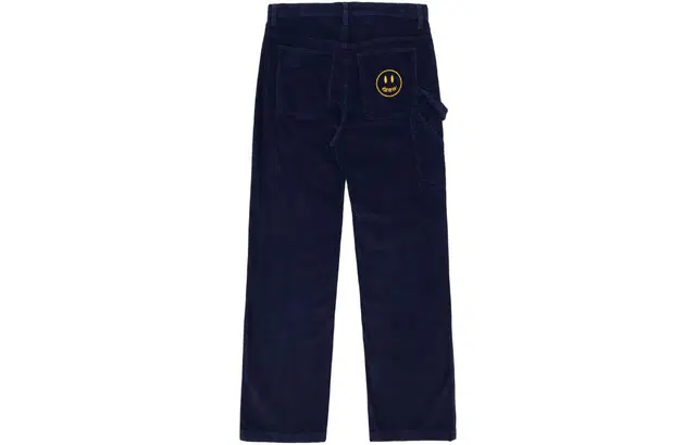 Drew House FW22 Corduroy Carpenter Pant Dark Navy Logo