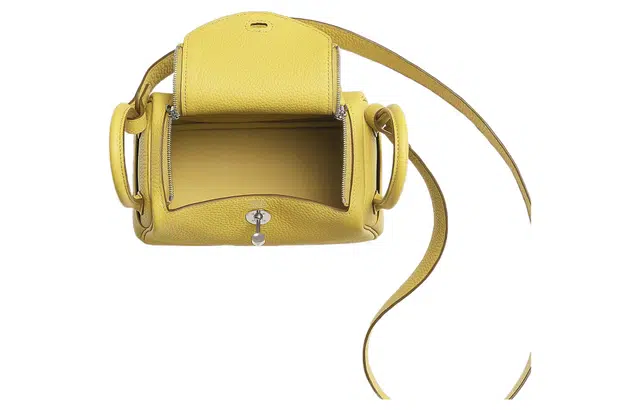 HERMES Lindy Mini 19 Clemence 0Y Limoncello