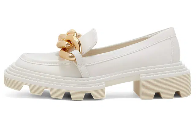 CHARLES&KEITH Chain Platform Loafers Black