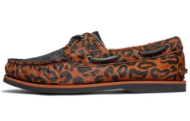 WACKO MARIA x Timberland Classic Boat Shoe Brown Orange Leopard