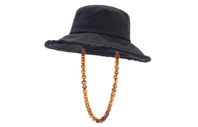 肯默 水洗复古防晒渔夫帽街头时尚链条潮流帽子 男女同款