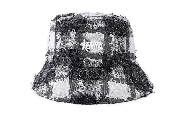 肯默 做旧水洗 棋盘格子 渔夫帽 男女同款情侣款