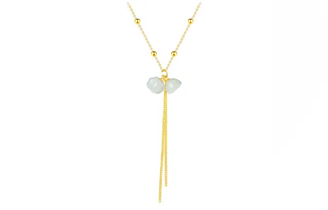 周百福珠宝 柿子莲蓬项链 好柿莲莲项链莲花莲蓬项链女