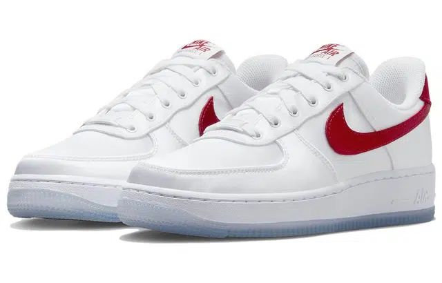 Nike Air Force 1 Low Satin "White Red"