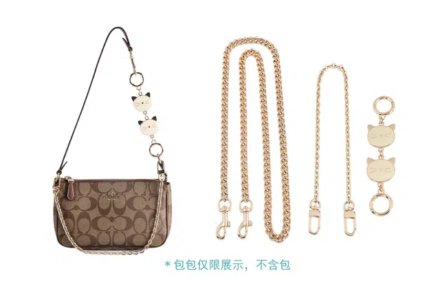 奢护匠心坊 链条配件猫咪延长链包带 金属 包带 女款 金色