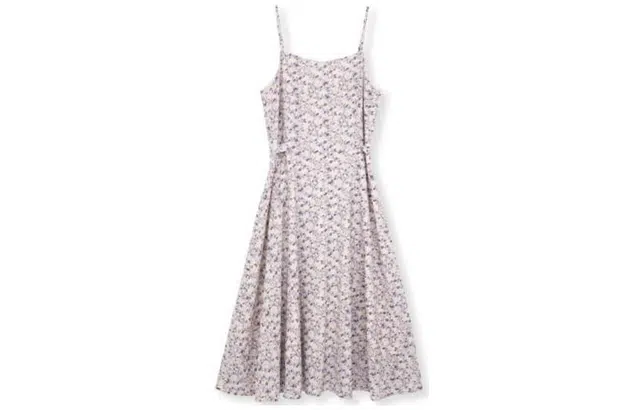 小镇姗姗 吊带碎花连衣裙 女款  藤萝紫