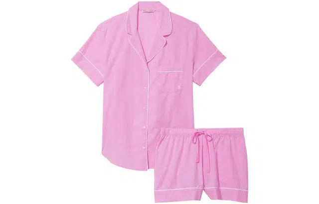 Victoria's Secret Pajama Set Bright Pink