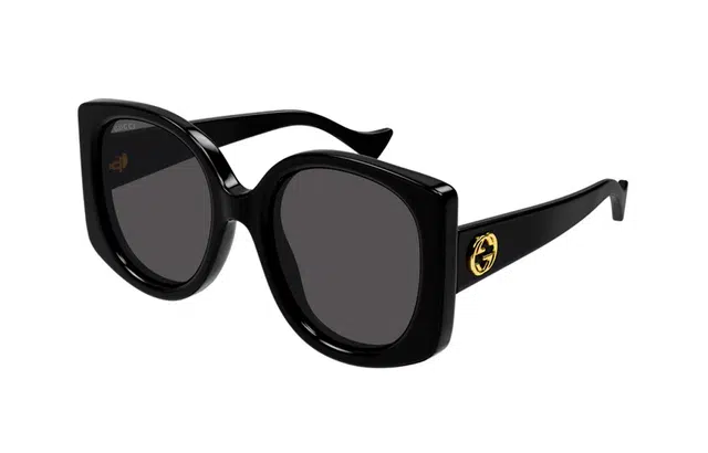 Gucci Irregular Frame Sunglasses Gray Black
