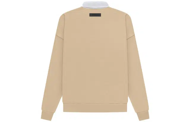 Fear of God Essentials SS23 waffle henley rugby sand LogoPolo