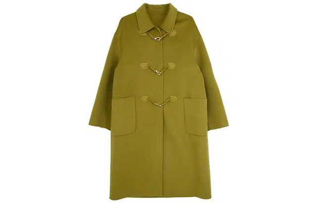 小镇姗姗 纯色双面呢中长款大衣 女款