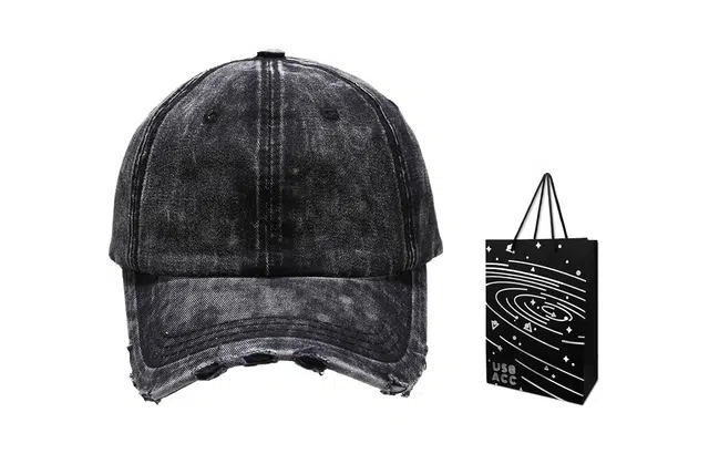 US8ACC Denim Distressed Cap