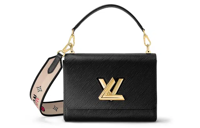 Louis Vuitton Twist Epi Medium Shoulder Bag Black