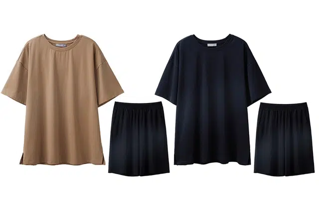 同语 睡衣夏季纯棉侘寂薄款套装宽松简约家居服 家居套装 男女同款 可选多色