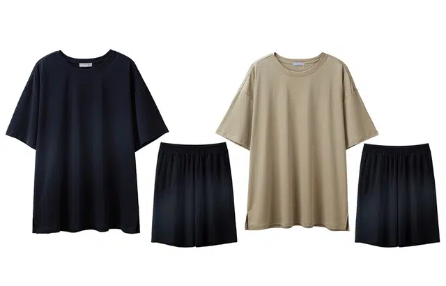同语 睡衣夏季纯棉侘寂薄款套装宽松简约家居服 家居套装 男女同款 可选多色