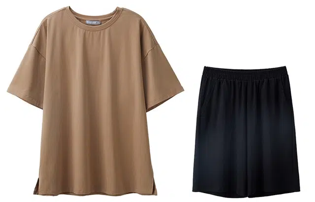 同语 睡衣夏季纯棉侘寂薄款套装宽松简约家居服 家居套装 男女同款 可选多色