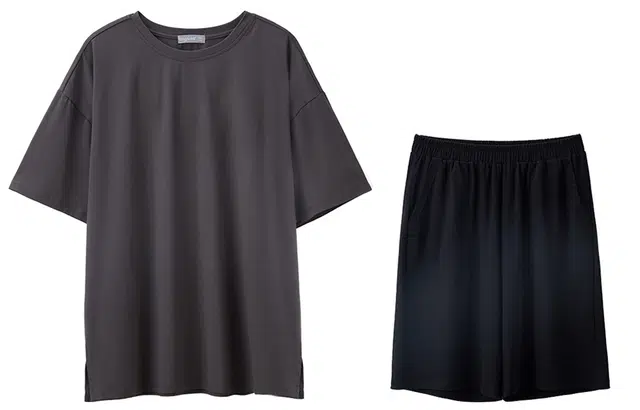 同语 睡衣夏季纯棉侘寂薄款套装宽松简约家居服 家居套装 男女同款 可选多色