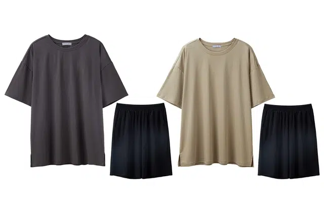 同语 睡衣夏季纯棉侘寂薄款套装宽松简约家居服 家居套装 男女同款 可选多色