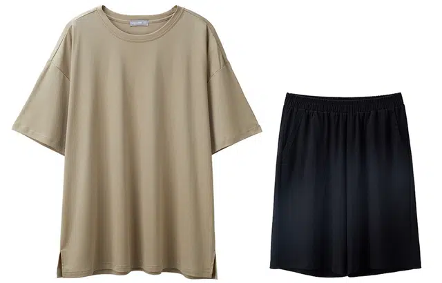 同语 睡衣夏季纯棉侘寂薄款套装宽松简约家居服 家居套装 男女同款 可选多色
